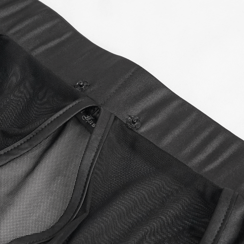 Sexy Men's See-Through Underwear with Side Lace Up / Alternative Black Elastic Waistband Underwears