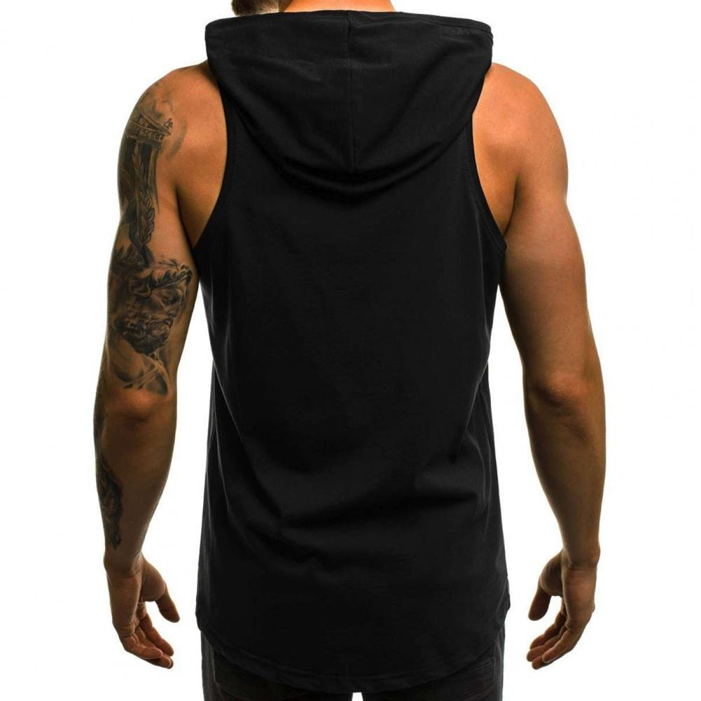 Sexy Men's clothing Sleeveless with American Flag Print / Casual Summer Tank Top with Hoodie