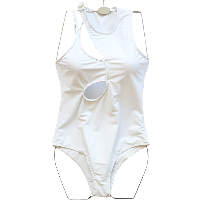 Sexy One Piece Swimwear For Women / Cut Out Bodysuit Of High Neck / Stylish Summer Wear