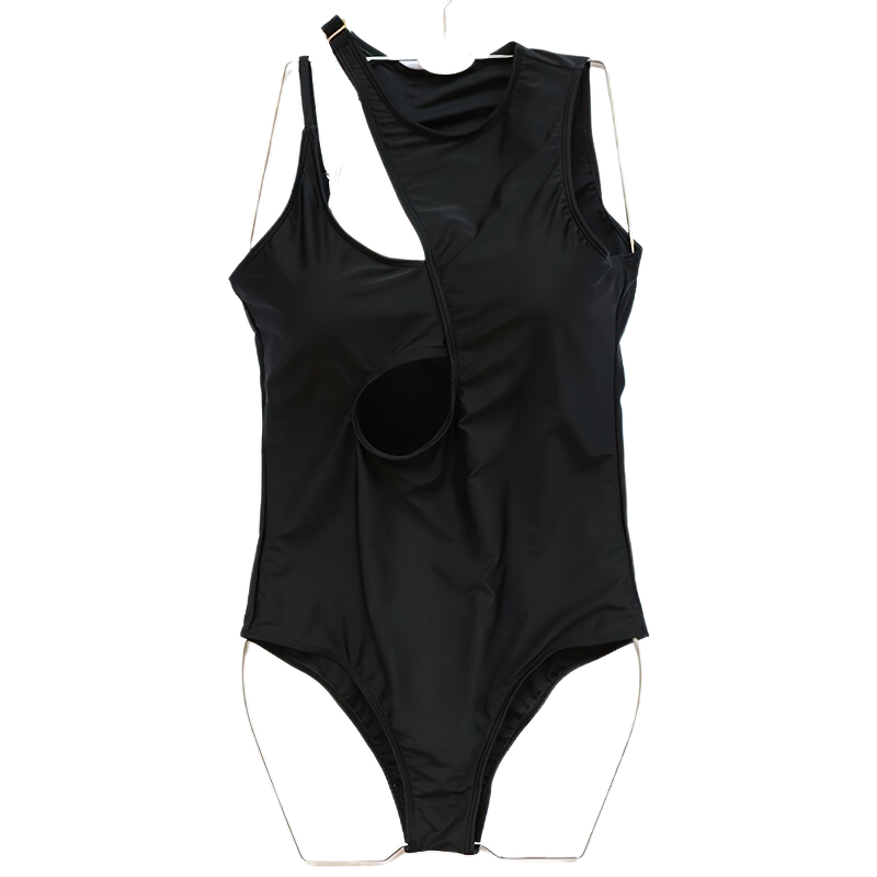 Sexy One Piece Swimwear For Women / Cut Out Bodysuit Of High Neck / Stylish Summer Wear