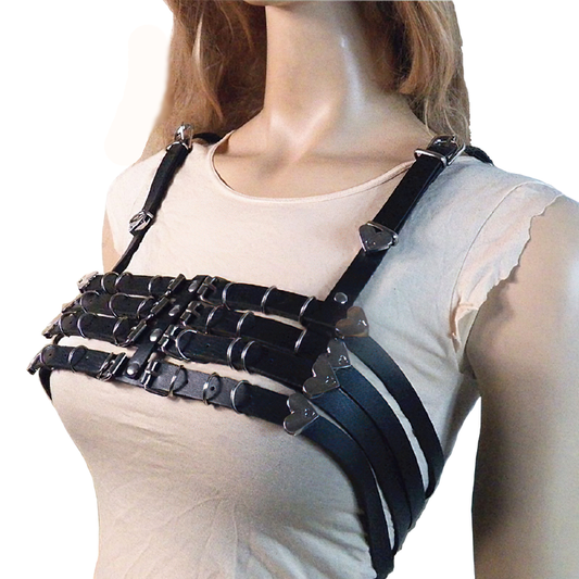 Sexy PU Leather Bra Belts Harness / Alternative Black Women's Intimate Harnes
