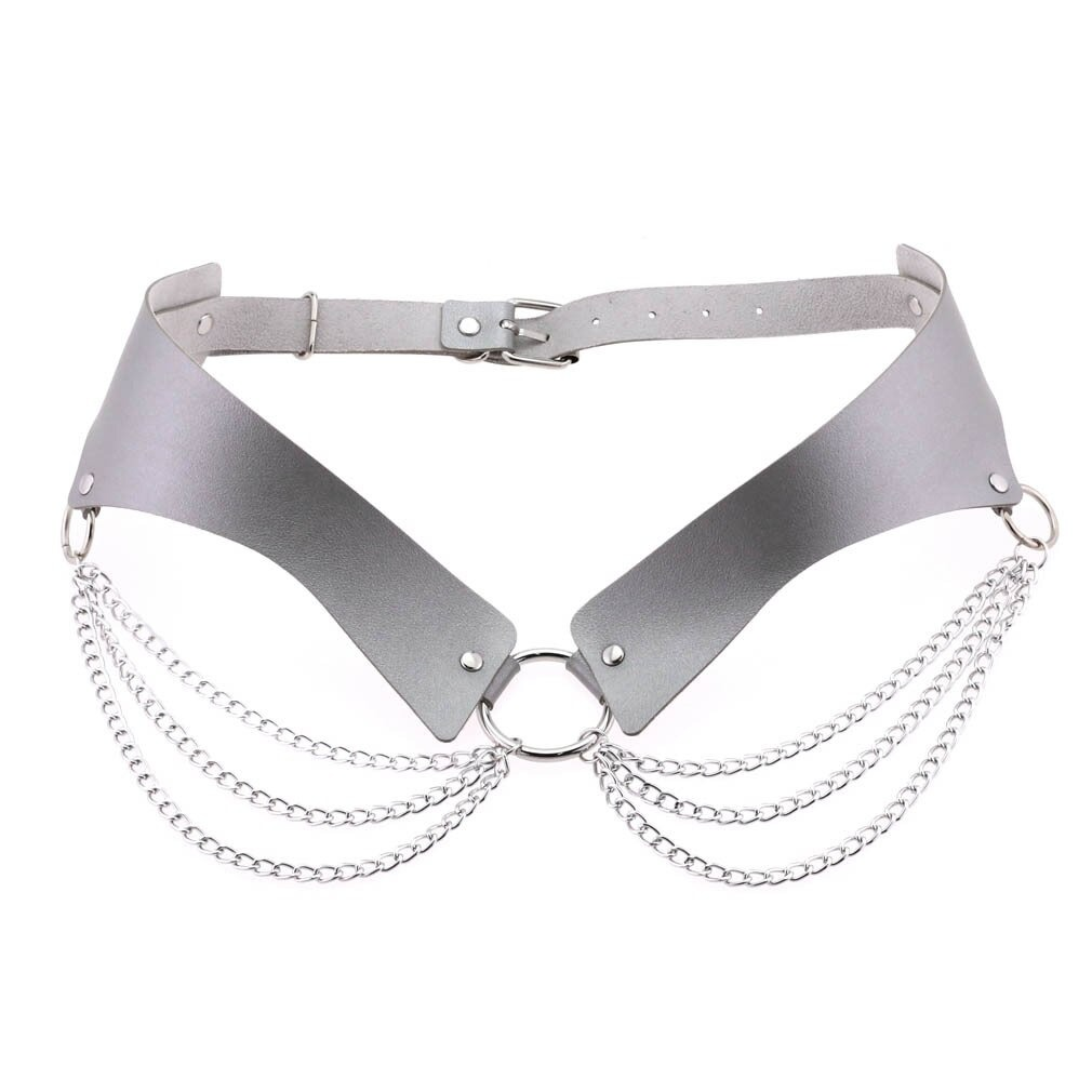 Sexy Pu Leather Harness Chain Belt / Fashion Gothic Accessories  for Women