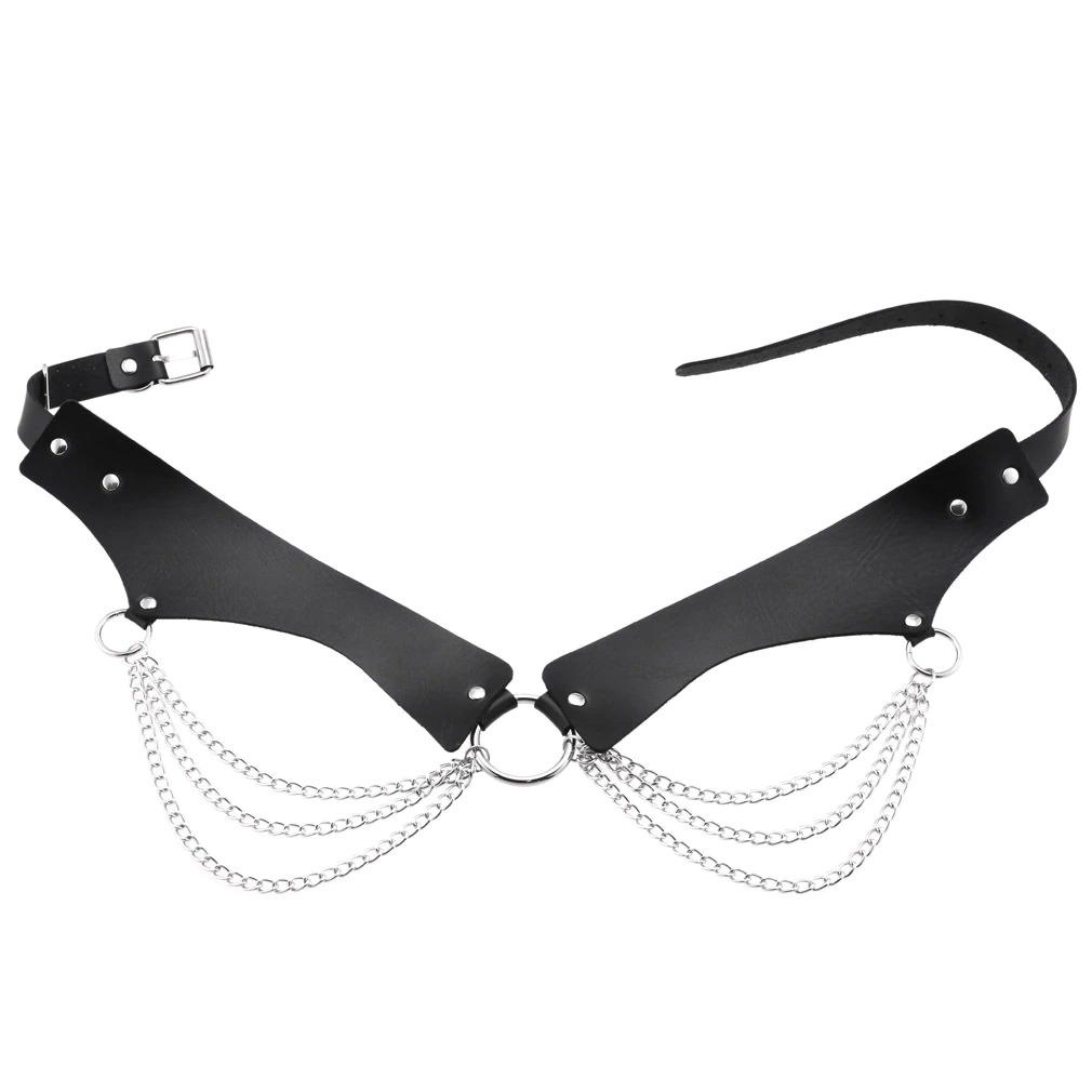 Sexy Pu Leather Harness Chain Belt / Fashion Gothic Accessories  for Women
