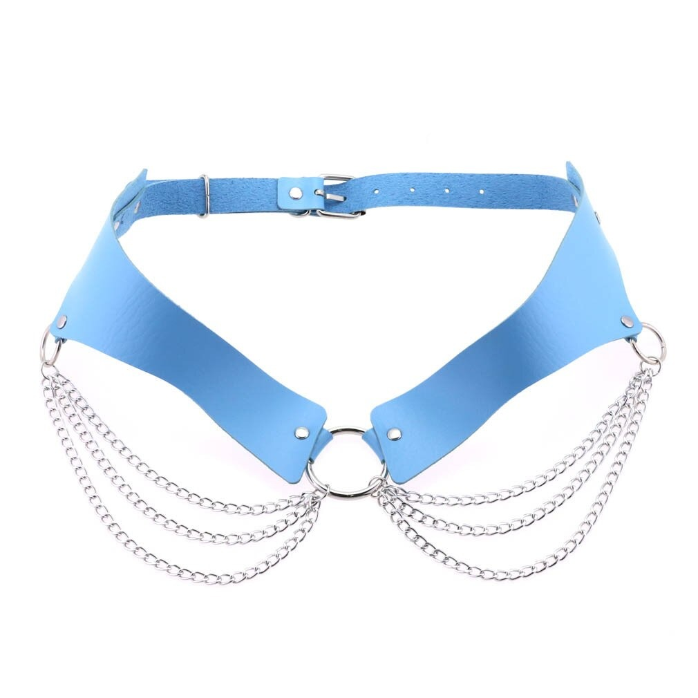 Sexy Pu Leather Harness Chain Belt / Fashion Gothic Accessories  for Women