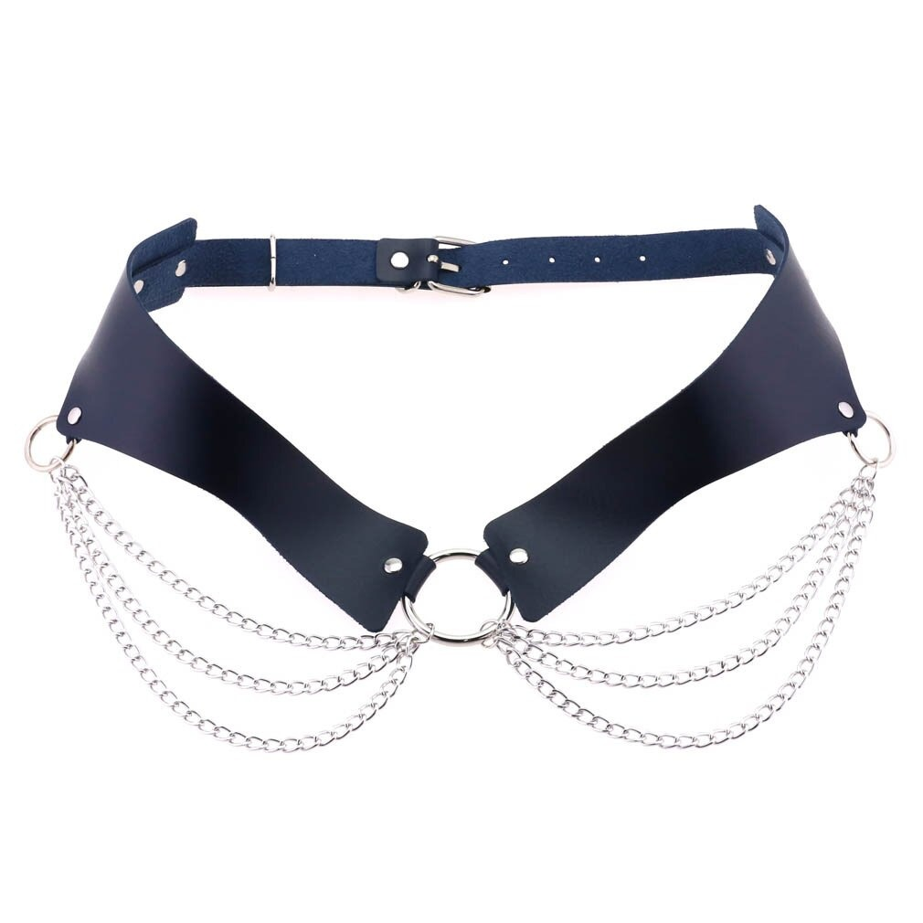 Sexy Pu Leather Harness Chain Belt / Fashion Gothic Accessories  for Women