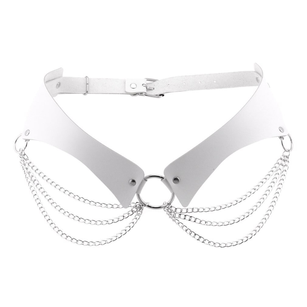 Sexy Pu Leather Harness Chain Belt / Fashion Gothic Accessories  for Women