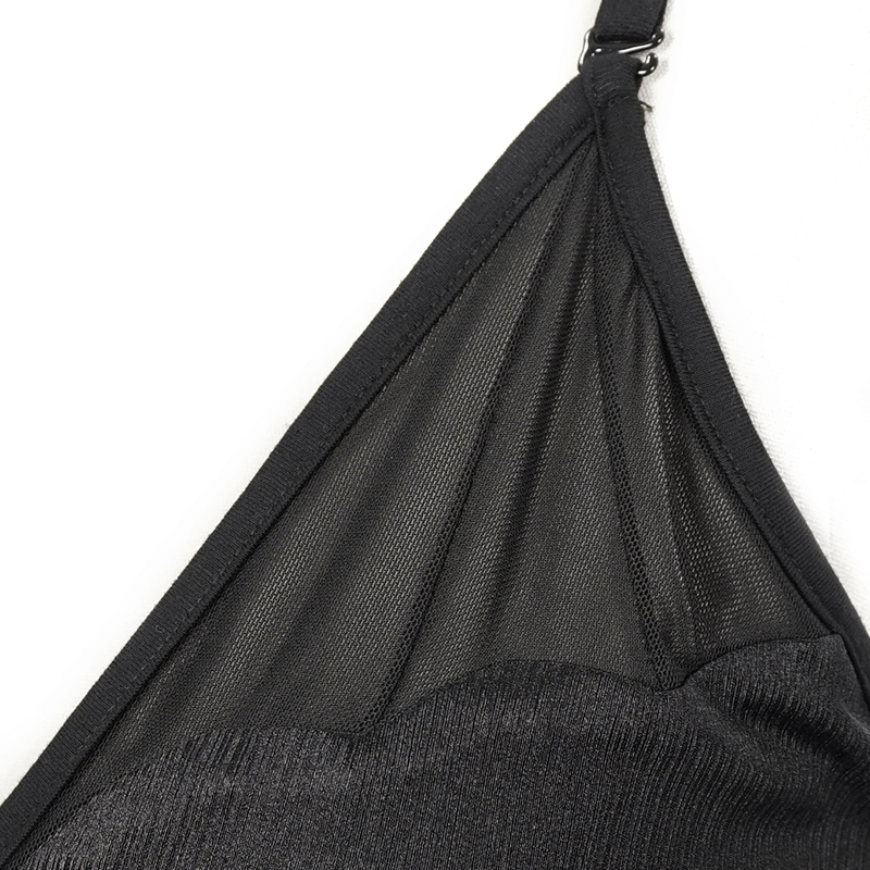 Sexy Two-Piece Swimsuit with Adjustable Crossed Back Straps / Women's Bat Shaped Front Bikini