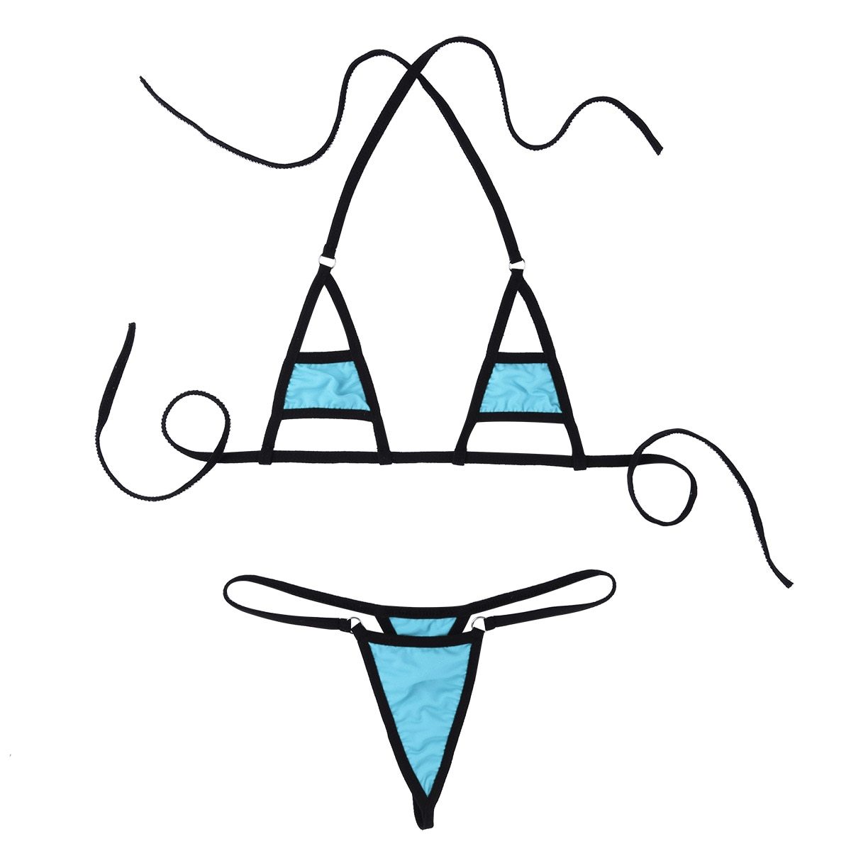 Sexy Women Underwear / Lingerie Set / Micro Bikini Bra Top with Briefs Bottoms