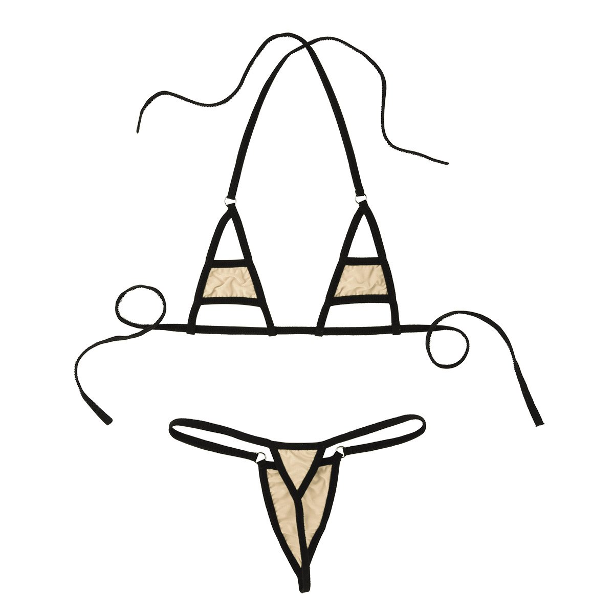 Sexy Women Underwear / Lingerie Set / Micro Bikini Bra Top with Briefs Bottoms