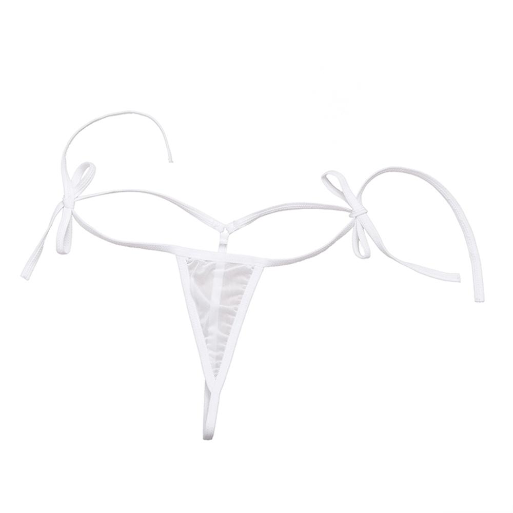 Sexy Women Underwear / Mesh See-through Halter Bikini Top with Tie Side / Lingerie Set