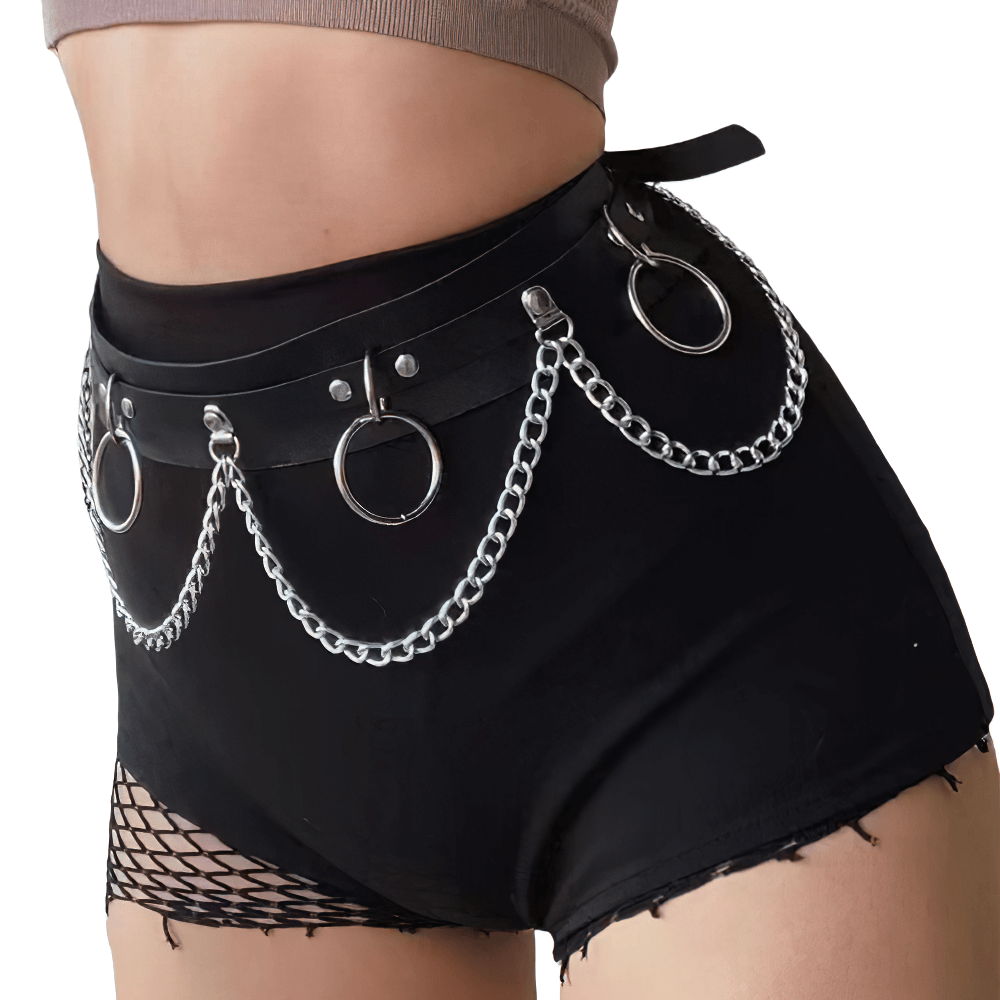 Sexy Women's Belt with Rings and Chains / Fashion Body Accessories