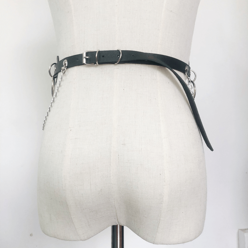 Sexy Women's Belt with Rings and Chains / Fashion Body Accessories