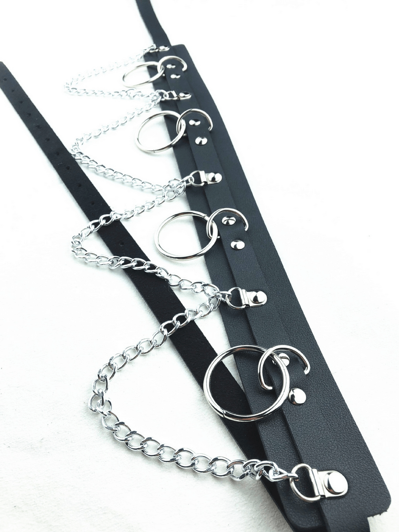 Sexy Women's Belt with Rings and Chains / Fashion Body Accessories