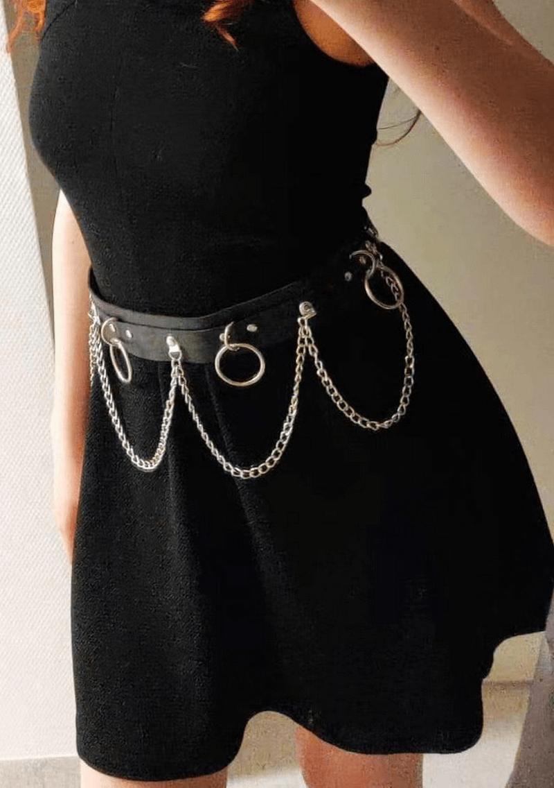 Sexy Women's Belt with Rings and Chains / Fashion Body Accessories