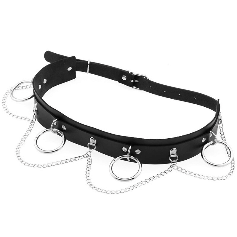 Sexy Women's Belt with Rings and Chains / Fashion Body Accessories