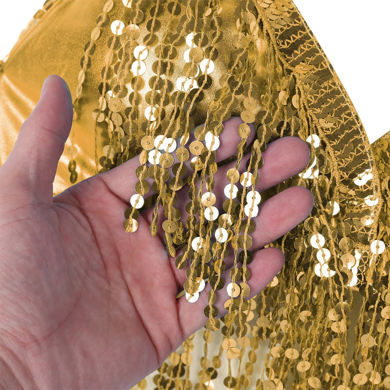 Sexy Women's Fashion Shiny Bra Top with Sequins / Crop Belly Dance Top