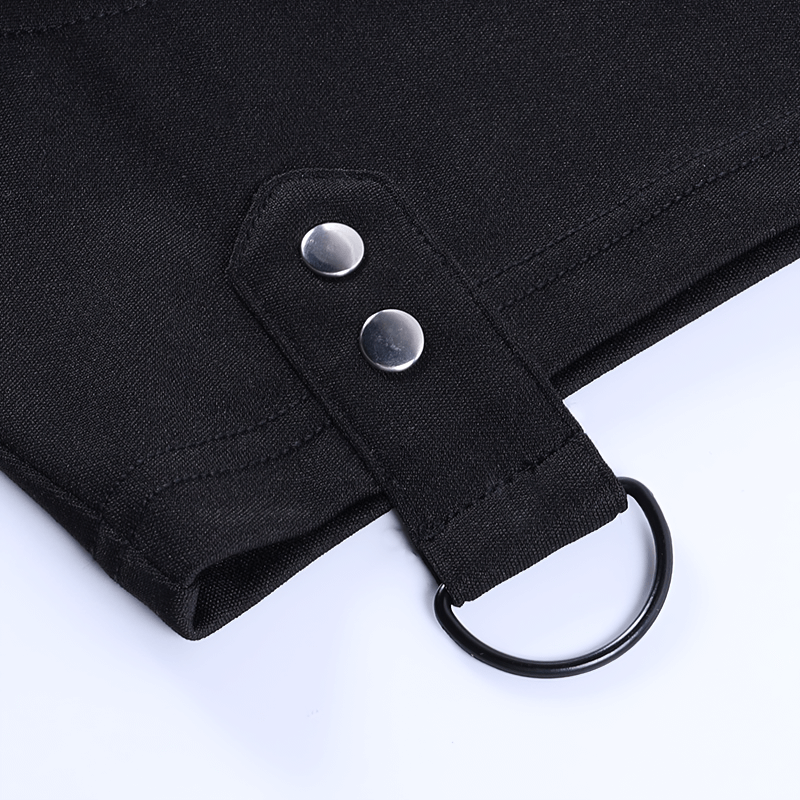 Sexy Women's Grunge Crop Top / Gothic Style Sleeveless Corset Chain Top