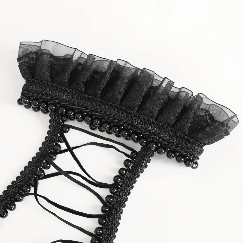 Sexy Women's Lace Backless Lingerie with Irregular Hem