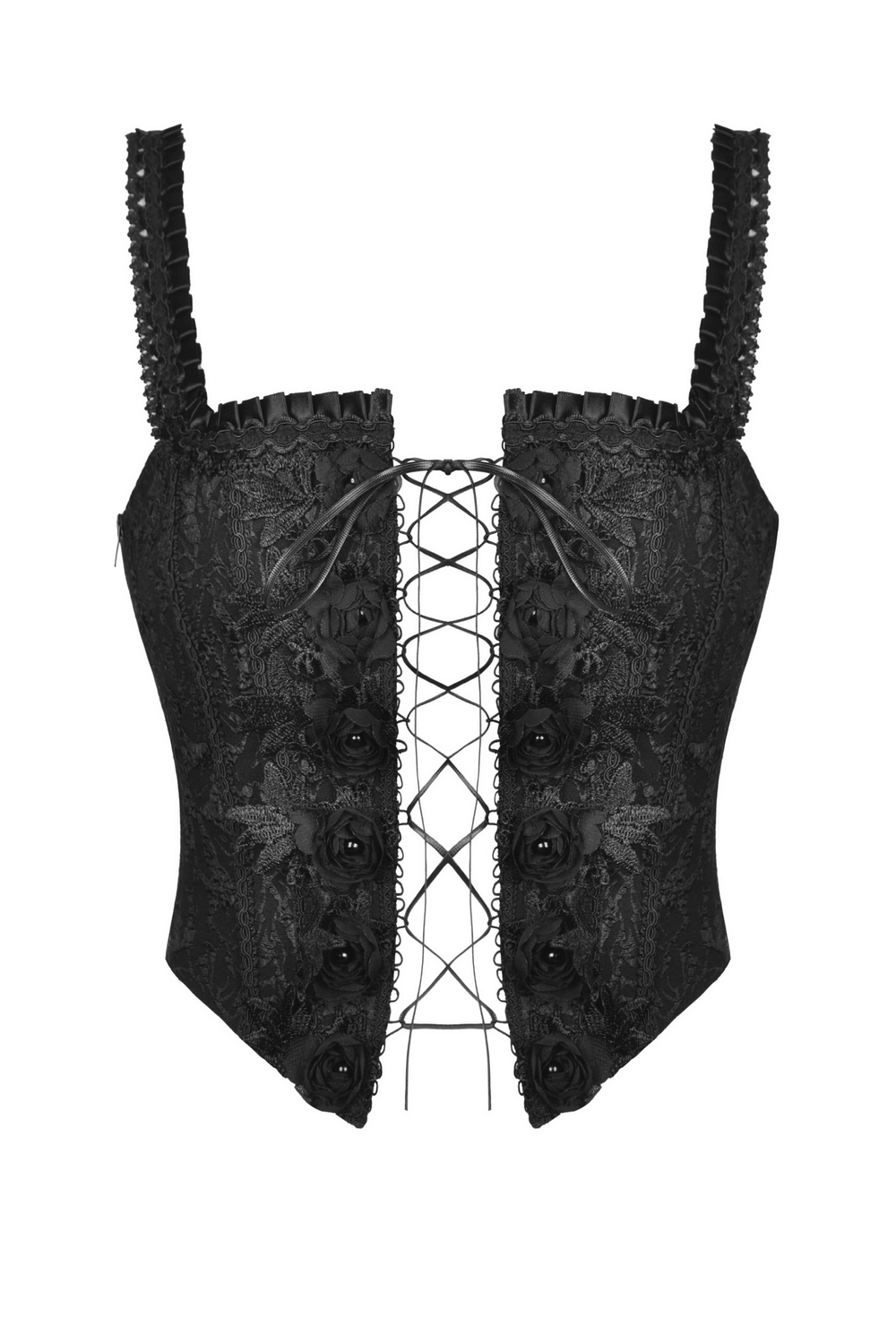 Sexy Women's Lace Up Corset with Bead Detailing