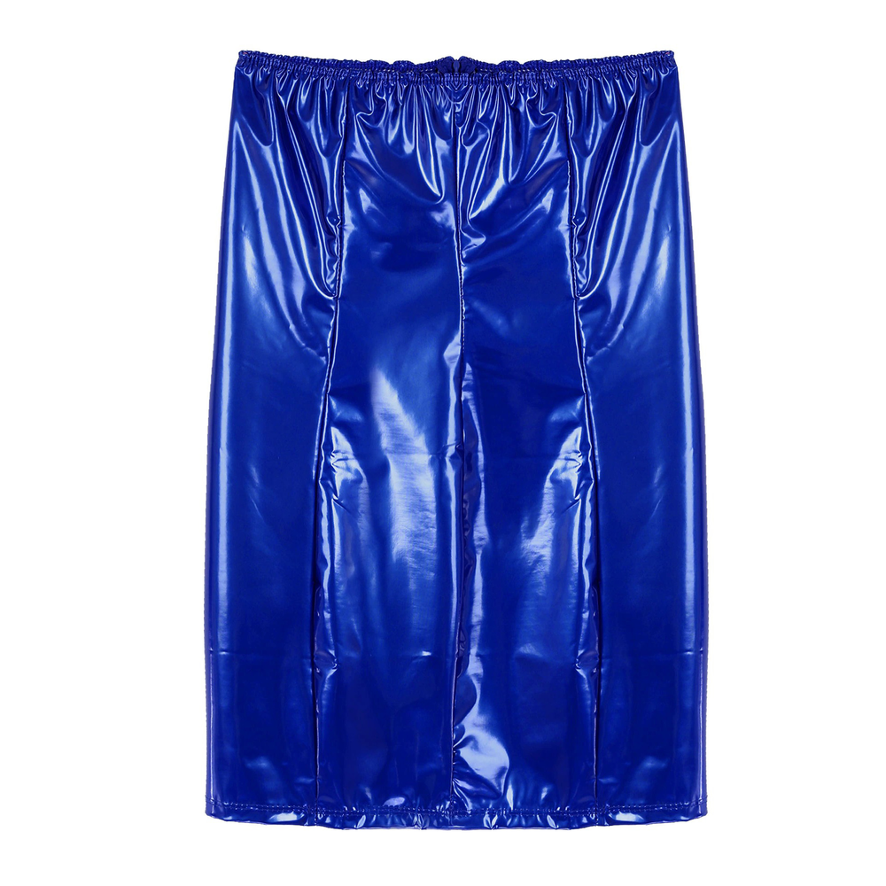 Sexy Women's Mini Dress Strapless / Leather Slim Fit Dress / Fashion Black Dress