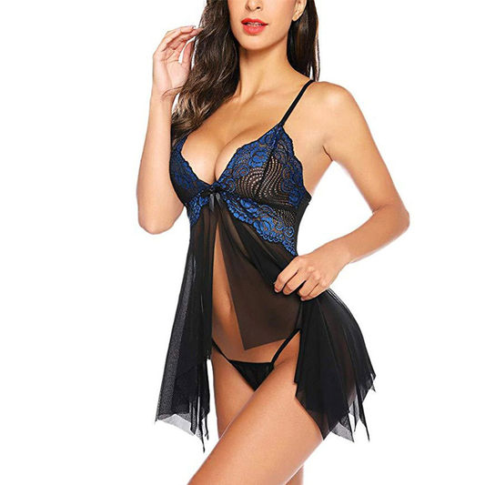 Sexy Women's See Through Sheer Nightdress / Aesthetic Fashion Felame Lace Lingerie
