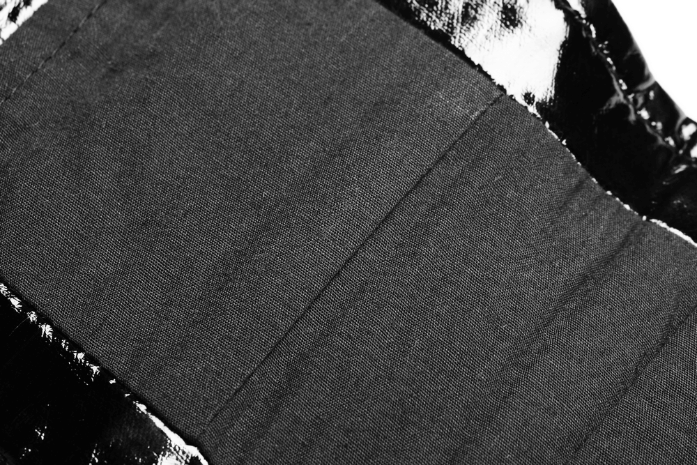 Shiny Patent PU Punk Corset Belt with Steel Buckle