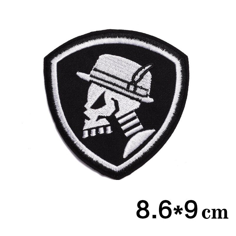 Skull and Hat Fusible Patch On Clothes / Unisex Rave Outfits Accessory For Jackets and Bags