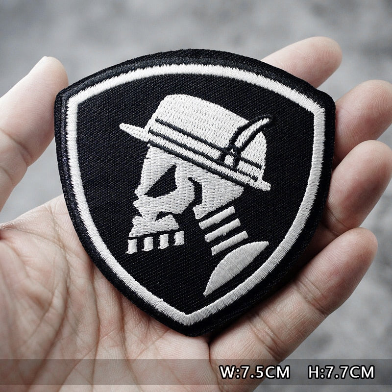Skull and Hat Fusible Patch On Clothes / Unisex Rave Outfits Accessory For Jackets and Bags