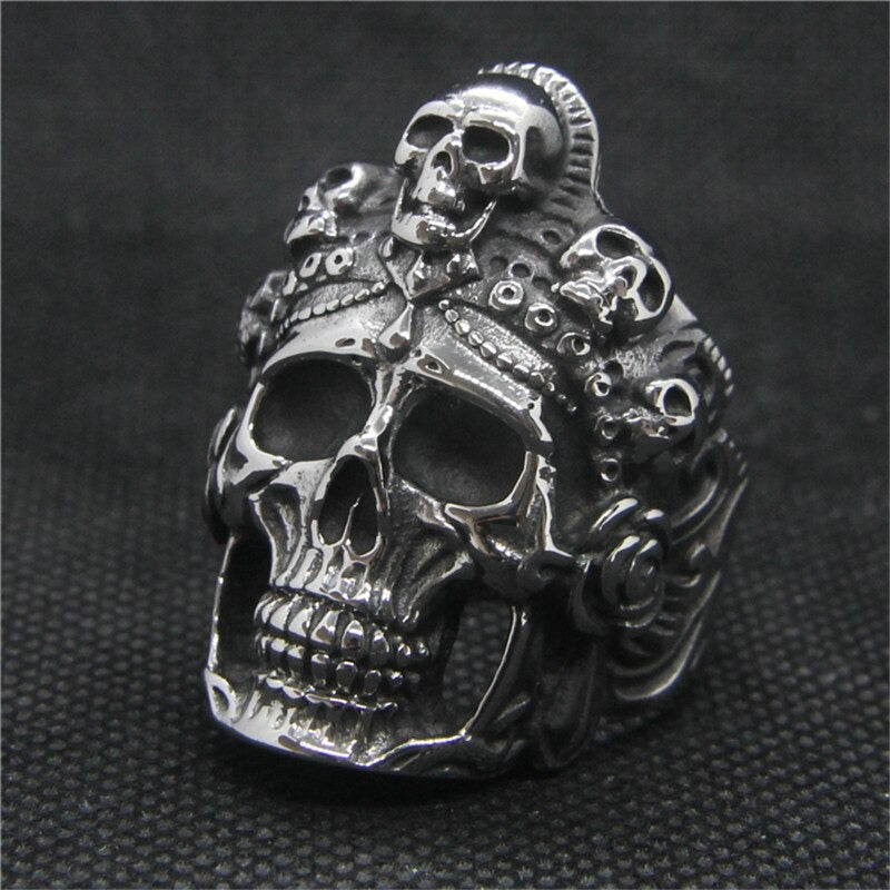 Skull Biker Vintage Rings / Stainless Steel Rock Unisex Jewelry