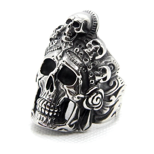 Skull Biker Vintage Rings / Stainless Steel Rock Unisex Jewelry