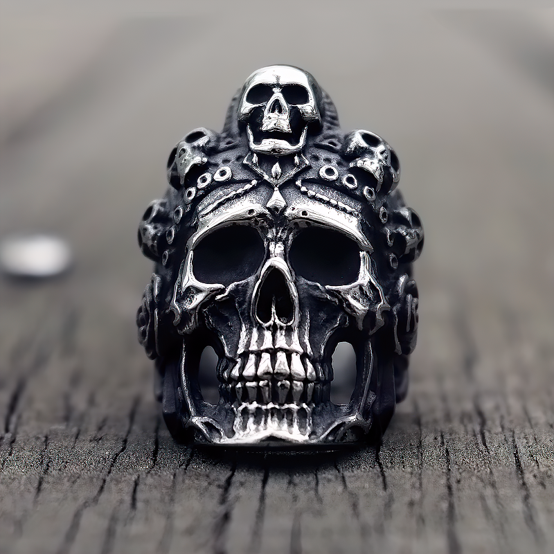 Skull Biker Vintage Rings / Stainless Steel Rock Unisex Jewelry