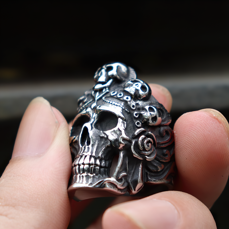 Skull Biker Vintage Rings / Stainless Steel Rock Unisex Jewelry