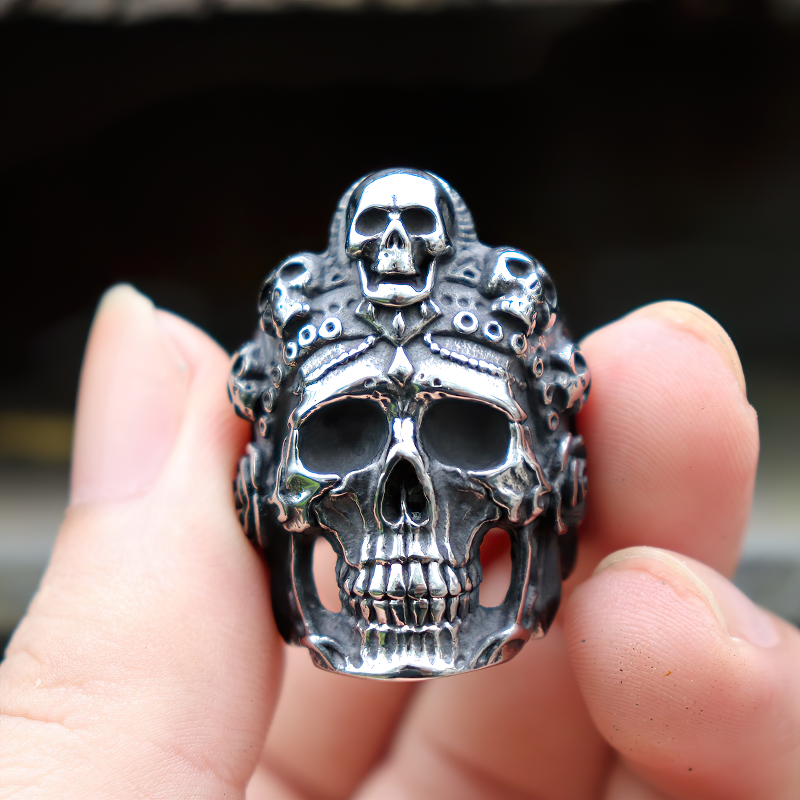 Skull Biker Vintage Rings / Stainless Steel Rock Unisex Jewelry