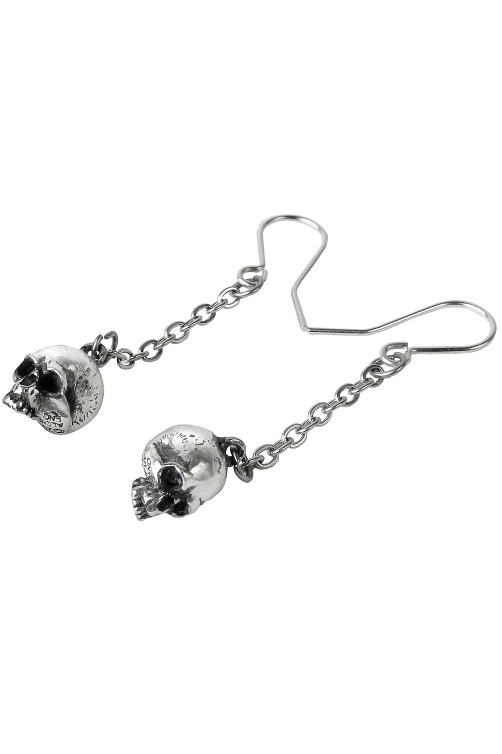 Skull Dangle Earrings with Silver Plated Earwires