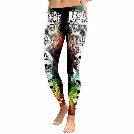 Skull Head Women Leggings / Skeleton Print Pants / Women's Slim Fitness Alternative Apparel #1