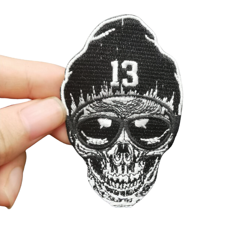Skull In Glasses And Hat Patch For Clothes / Unisex Alternative Fashion Accessory
