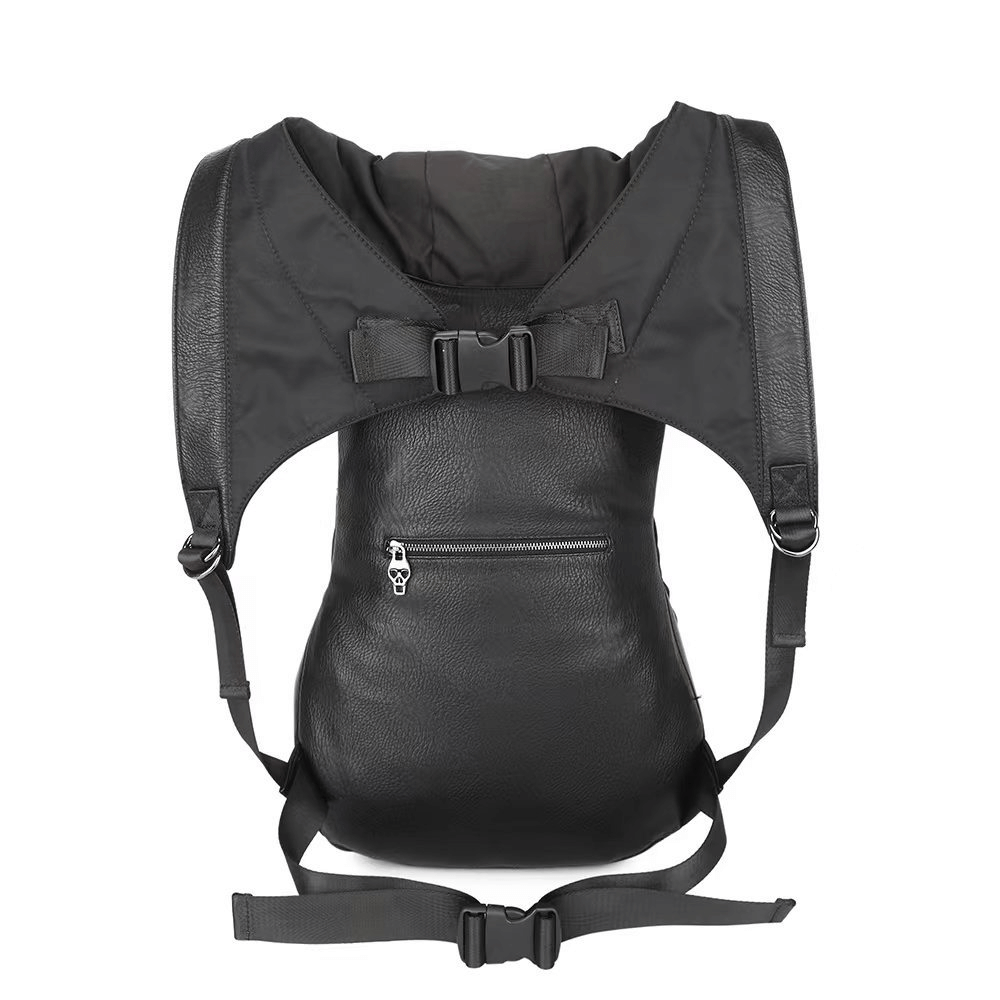 Skull on Backpack with Rivets & Hood / Alternative fashion Accessory