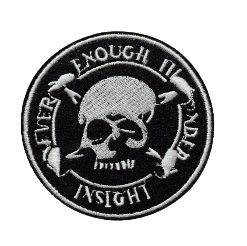 Skull Patches For Clothing / Rock Style Embroidered Badges For Jacket / Gothic Fashion