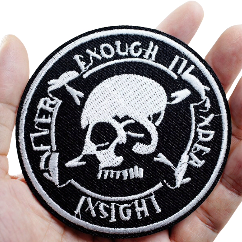Skull Patches For Clothing / Rock Style Embroidered Badges For Jacket / Gothic Fashion