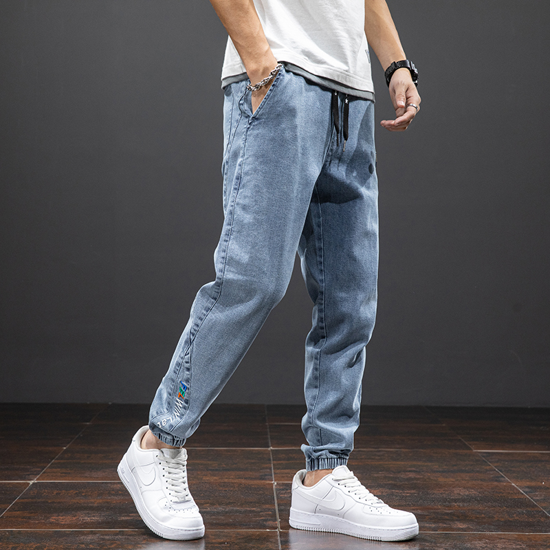 Denim Cargo Pants for Men / Cool Casual Loose Jeans in Three Colors