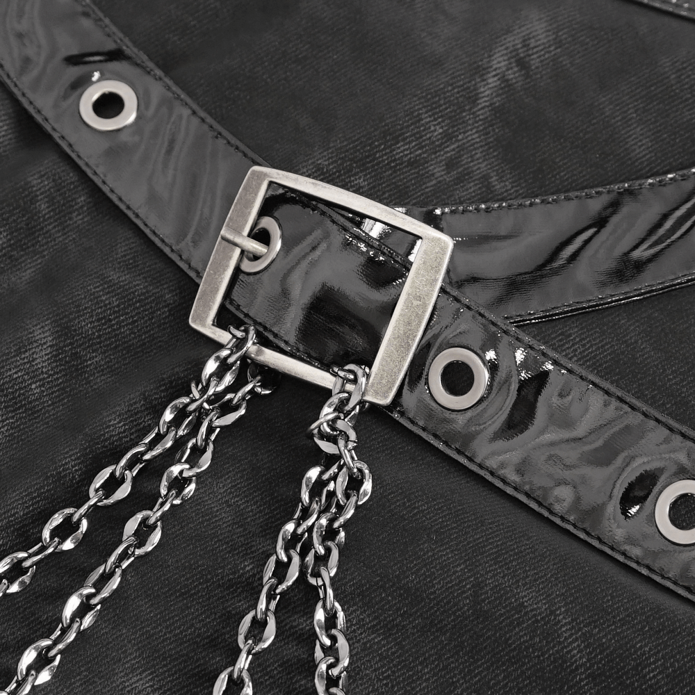 Sleek Black Maxi Skirt with Sides Lacing Details