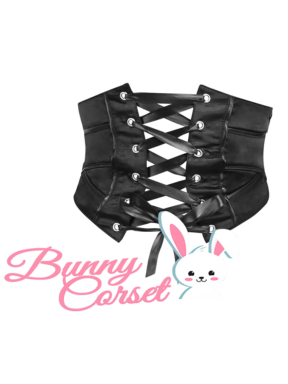 Sleek Black Satin Corset Belt for Stylish Support
