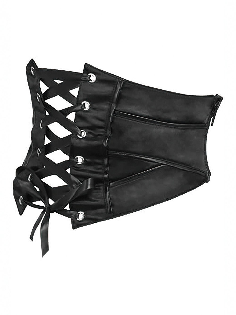 Sleek Black Satin Corset Belt for Stylish Support