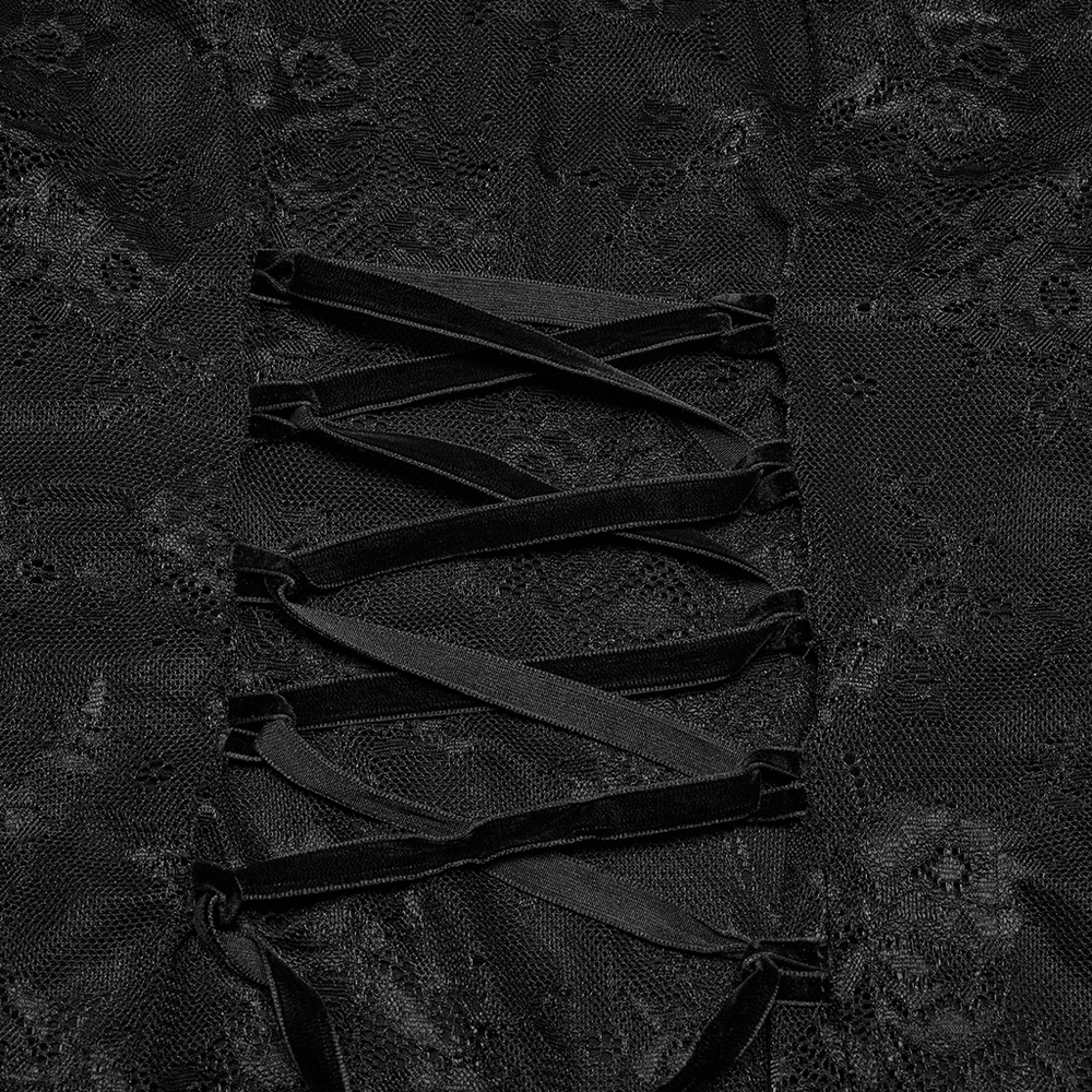 Sleek Lace Mermaid Dress with Bat Mesh Sleeves