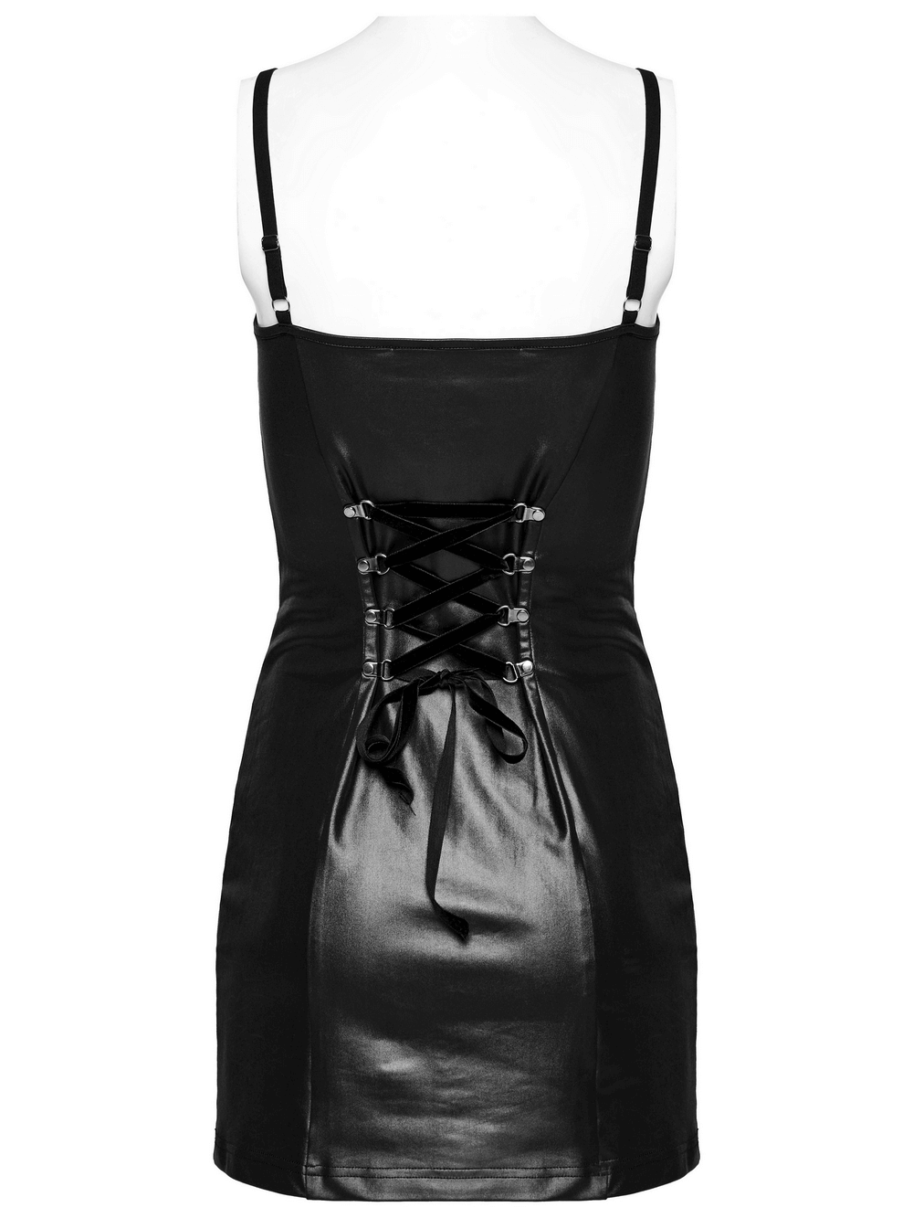 Sleek Rivet Webbing Dress with Adjustable Straps