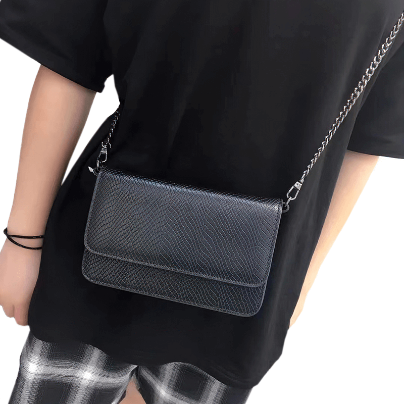 Small Single Shoulder Bag with Snake Pattern / Stylish Women's Clutch