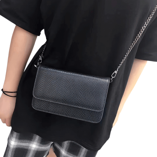 Small Single Shoulder Bag with Snake Pattern / Stylish Women's Clutch