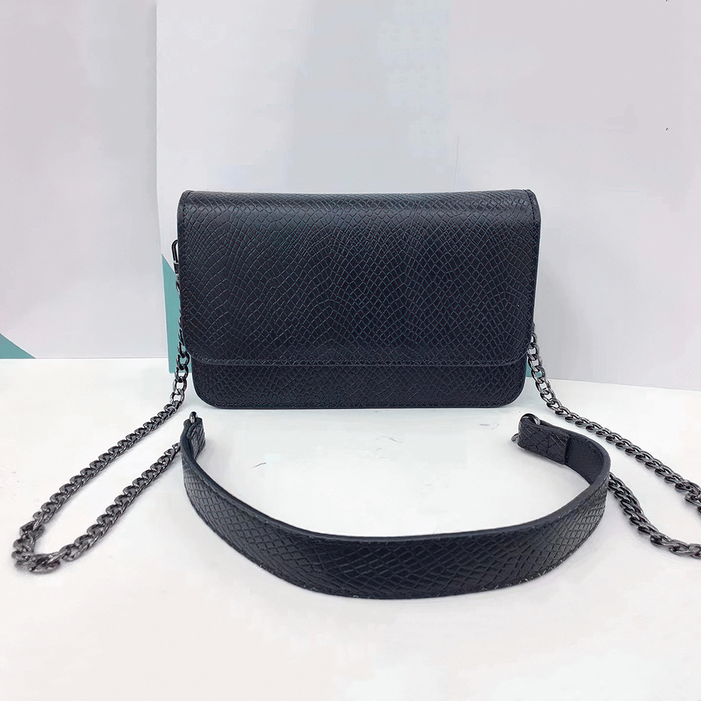 Small Single Shoulder Bag with Snake Pattern / Stylish Women's Clutch