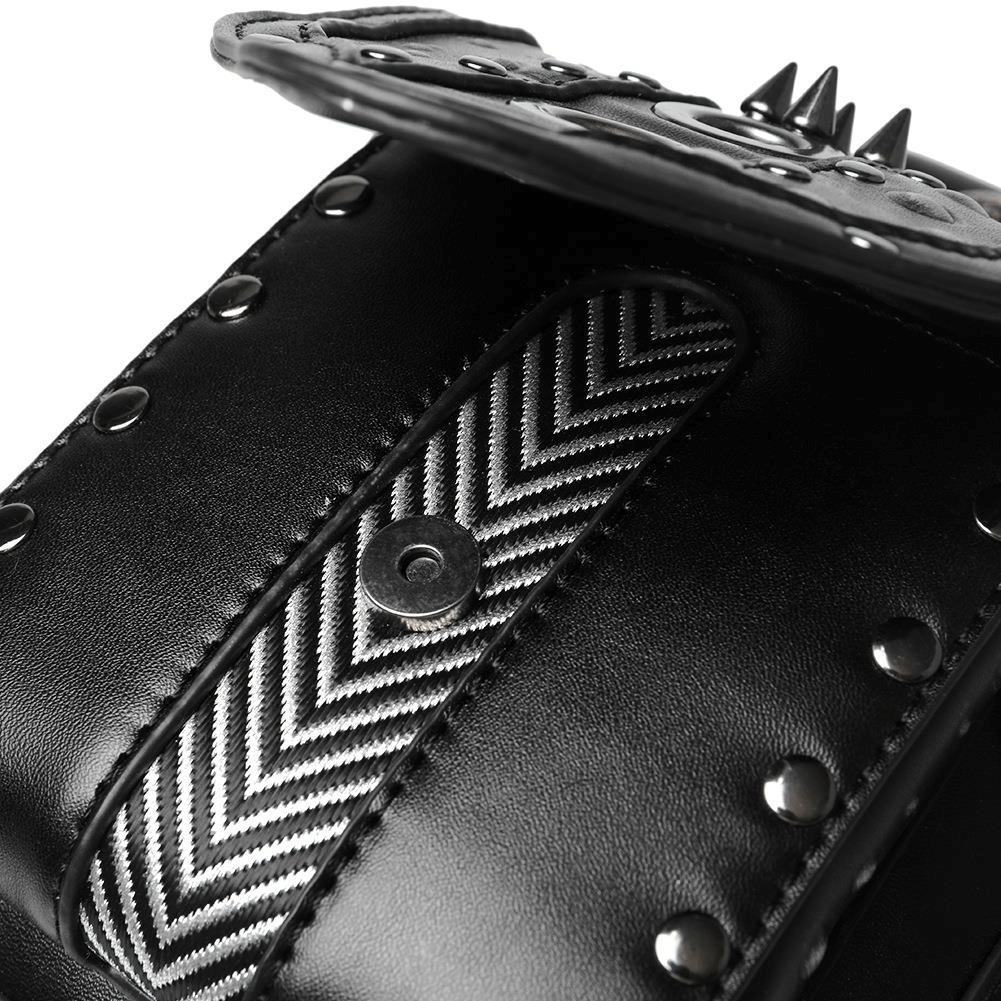 Small Square Motorcycle Unisex Waistbag with Spikes and Chain