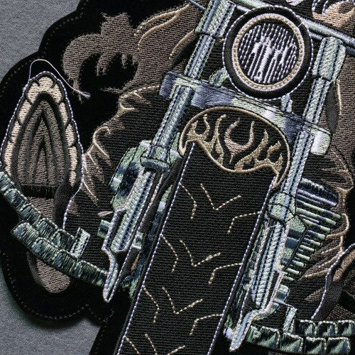 Smiling Skeleton Iron-On Biker Patch For Jackets / Large Embroidered Biker Patches For Clothes
